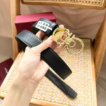 Ferragamo復刻專櫃精品牛皮腰帶皮帶男士