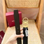 Ferragamo復刻專櫃精品牛皮腰帶皮帶男士