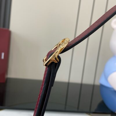 復刻GUCCI古驰棗紅色斜挎水桶包833665