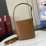 復刻GUCCI古驰棕色斜挎水桶包833665