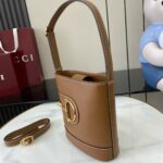 復刻GUCCI古驰棕色斜挎水桶包833665