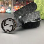 高仿皮帶古馳GUCCI新款壓花皮帶4cm