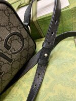 高仿GUCCI古驰新款Supreme帆布相機包768391