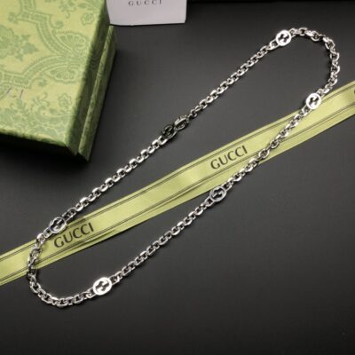 高仿飾品GUCCI古馳互扣式雙G項鍊