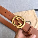 原單古馳GUCCI新款雙G皮帶3.8CM