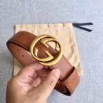 原單古馳GUCCI新款雙G皮帶3.8CM