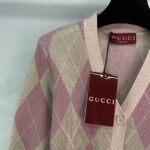 高仿服飾GUCCI古馳早春新款开衫全身菱格提花图案满印