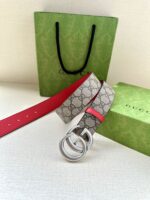 原單古馳GUCCI新款GG Supreme皮帶3.8cm