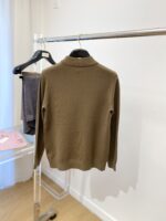 高仿服飾愛馬仕Hermes百搭卡其色針織羊毛衫