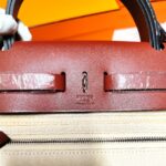 復刻Hermes愛馬仕bag31cm​經典帆布包外縫款​奶昔白