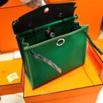 高仿網站Hermes愛馬仕bag31cm​經典帆布包外縫款​​竹子綠