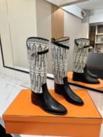復刻Hermes愛馬仕kelly Jumping黑色騎士靴