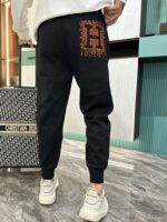 高仿服飾愛馬仕Hermes百搭時尚運動休閒褲黑色