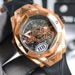 復刻HUBLOT宇舶新Big Bang Sang Bleu II刺青玫瑰金腕錶