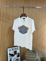 原單Versace凡賽斯重工刺繡施華洛世奇小鑽點綴鑲嵌短袖T恤