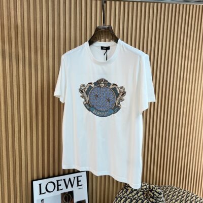 原單Versace凡賽斯重工刺繡施華洛世奇小鑽點綴鑲嵌短袖T恤