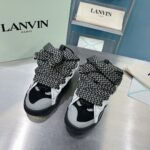 頂級LANVIN浪凡三代最新走秀款CURB系列休閒運動鞋情侶款