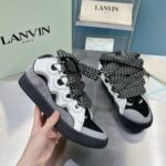 頂級LANVIN浪凡三代最新走秀款CURB系列休閒運動鞋情侶款