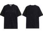 復刻LANVIN浪凡新品男士簡約刺繡LOGO T恤