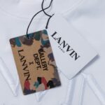 復刻LANVIN浪凡新品男士簡約刺繡LOGO T恤