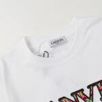 原單LANVIN浪凡新品成毅同款簡約重工刺繡LOGO T恤