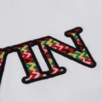 原單LANVIN浪凡新品成毅同款簡約重工刺繡LOGO T恤