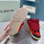 高仿LANVIN浪凡三代最新走秀款CURB系列休閒運動鞋紅色