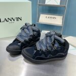 高仿莆田鞋LANVIN浪凡三代最新走秀款CURB系列休閒運動鞋
