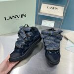高仿莆田鞋LANVIN浪凡三代最新走秀款CURB系列休閒運動鞋