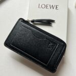 原單loewe羅意威新款黑色錢包零錢包