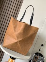 原單loewe羅意威新款Puzzle Fold棕色折疊水桶包9033