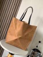 原單loewe羅意威新款Puzzle Fold棕色折疊水桶包9033