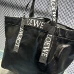 原單LOEWE羅意威同步新款紙紋牛皮革Fold Shopper手袋