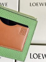 複刻loewe羅意威新款綠色零錢包卡包