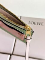 複刻loewe羅意威新款綠色零錢包卡包