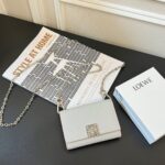 原單loewe羅意威新款白色斜挎零钱包卡包