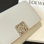 原單loewe羅意威新款白色斜挎零钱包卡包