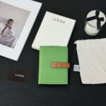 原單卡包loewe羅意威新款綠色錢包零錢包
