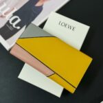 高仿LOEWE羅意威新款黃色長皮夾錢包