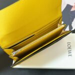 高仿LOEWE羅意威新款黃色長皮夾錢包