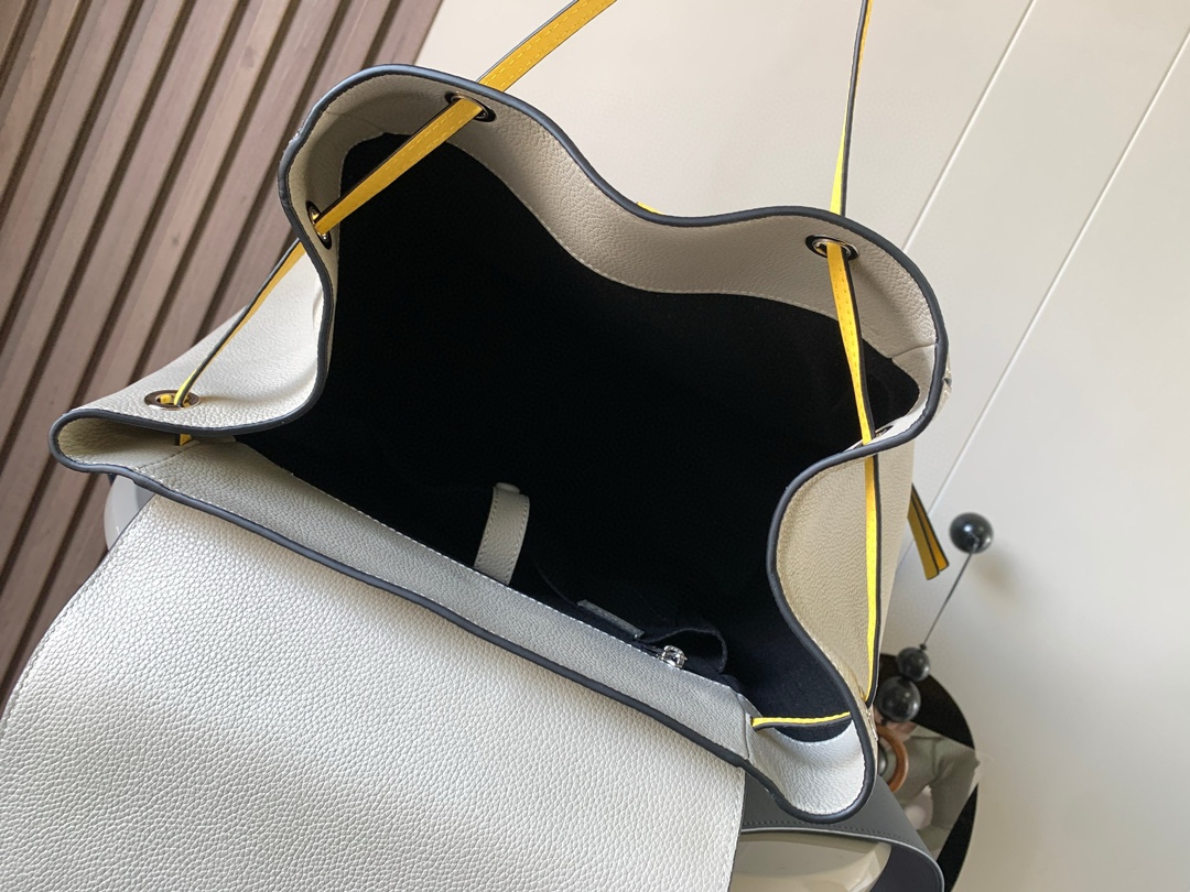 原單LOEWE羅意威puzzle Backpack米白拼色雙肩包9031