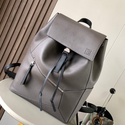 原單LOEWE羅意威puzzle Backpack灰色雙肩包9031