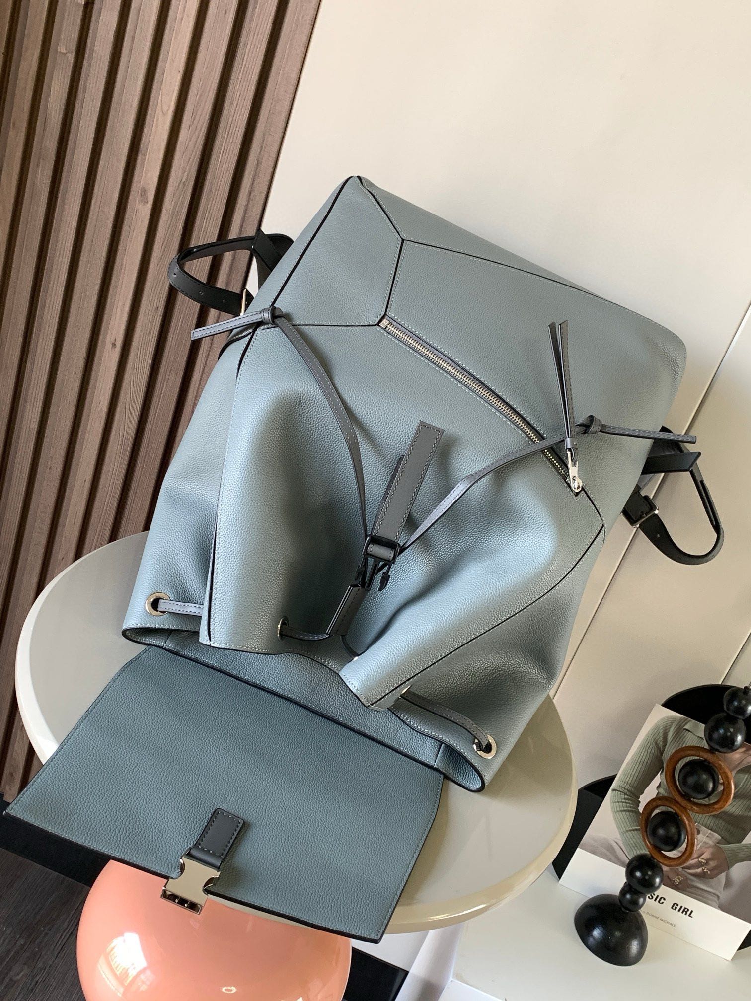 高仿LOEWE羅意威puzzle Backpack青銅色雙肩包9031