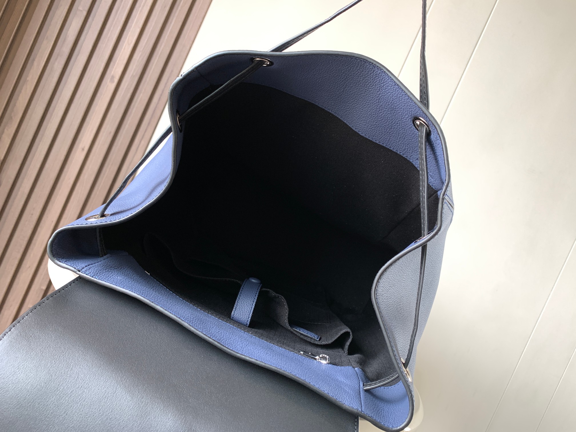 高仿LOEWE羅意威puzzle Backpack藍色雙肩包9031