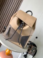 高仿LOEWE羅意威puzzle Backpack杏色雙肩包9031