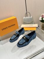 原單LV路易威登早春系列走秀款老花女士樂福鞋