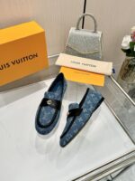 原單LV路易威登早春系列走秀款老花女士樂福鞋
