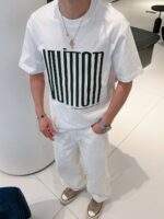 復刻LV春夏新款專櫃最新款白色短袖圓領T恤