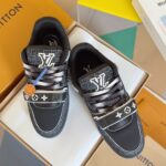 高品質LV路易威登TARINE情侶款黑色休閒運動鞋