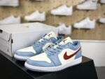 高仿精品Nike Air Jordan 1 Low"Blue Grey Dune Red"AJ1鞋